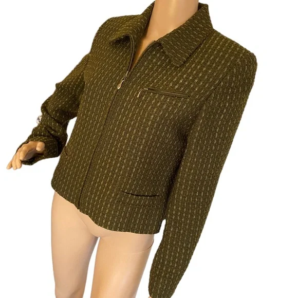 VINTAGE CARLISLE WOOL ZIP JACKET  SZ 4 - Picture 4 of 16